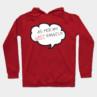 As Per My Last Email Speech Bubble Hoodie